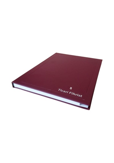 Fihrist Ticari 8'Li 16X23 Bordo Cilt Bezli 1 Adet Artlantis Ticar