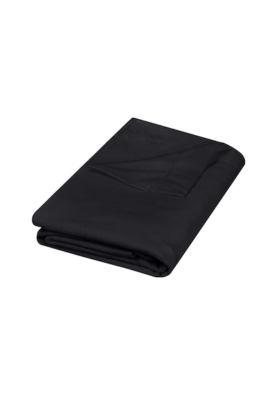 Battal Boy Düz Çarşaf Pamuklu Kumaş Lastiksiz Çarşaf 240x260 Siyah