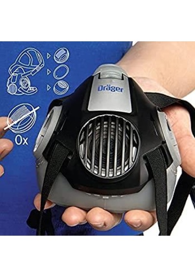 Dräger X-Plore 3300 Yarım Yüz Maskesi Filtresiz Mavi