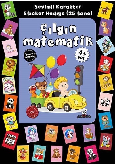 Çılgın Matematik - Stickerlı 4+ Yaş - Afife Çoruk - Panda