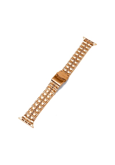 ​​​Apple Uyumlu  Watch 42 MM 44 MM 45 MM Kordon Şeritli Bakla Metal Kordon 5