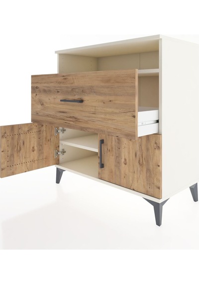 Hyperion Şifonyer 2 Raflı Tek Çekmeceli 2 Kapaklı 88x44x96 Aytaşı-çam Aytası