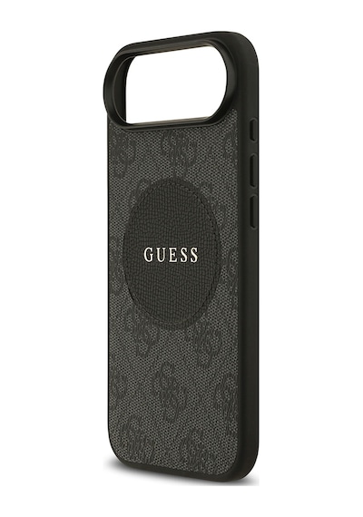 Apple Uyumlu iPhone 17 Air Kılıf Guess Lisanslı M-safeli Yazı Logolu Circle Classic Kapak Siyah Siyah