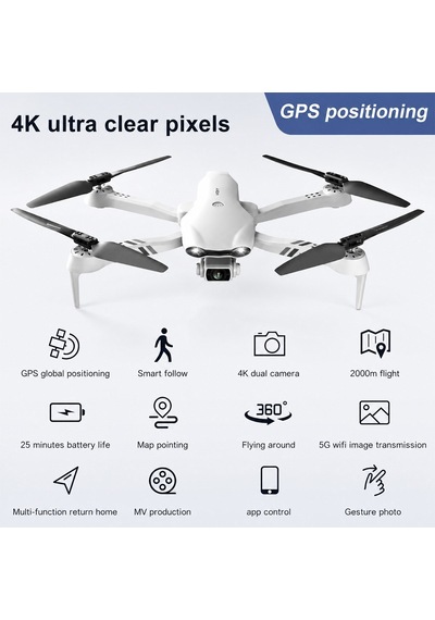 Özel Seri Elektronik Araç Video 4drc F10 Çift Akıllı Konumlandırma Drone 6k