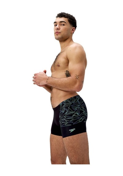 Speedo Hyperboom V Cut Aquashort Erkek Yüzücü Mayosu Siyah
