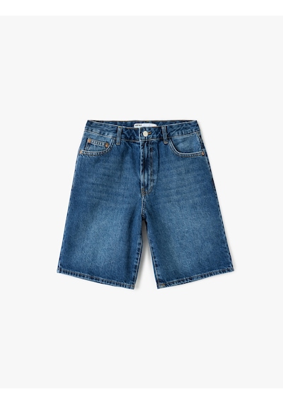Koton Rahat Kesim Normal Bel Denim Şort Orta İndigo 5sal40007md İndigo Koton Rahat Kesim Normal Bel Denim Şort Orta İndigo 5sal40007md İndigo