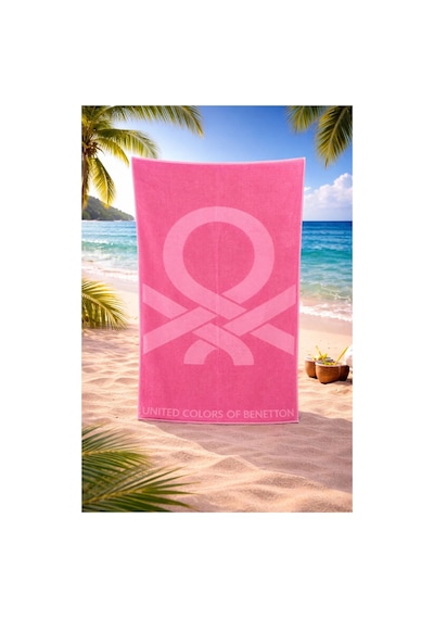Outlet Plaj Havlusu Pembe 180x100cm Çok Renkli