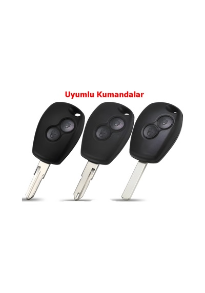 Renault Clio 3 Dacia Logan Duster Sandero Uyumlu Kumanda Anahtar Kılıfı Oto Anahtarlık Siyah Gold
