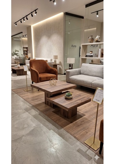 Most Marmoris %100 Mdf Orta Sehpa Set Evinize Teslim Ceviz