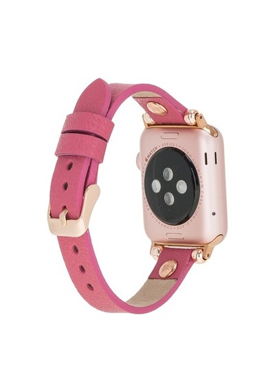 Bouletta Watch Uyumlu Deri Kordon 38-40-41Mm Rt Cp4 Fuşya