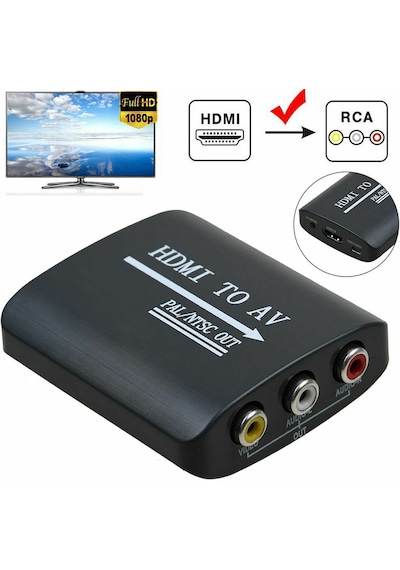4334 Hdmi To Av Rca Tos Çevirici Dönüştürücü Adaptör