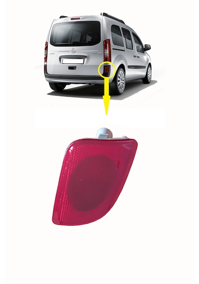 Mercedes Citan Arka Tampon Reflektörü Sağ Taraf Yolcu Tarafı