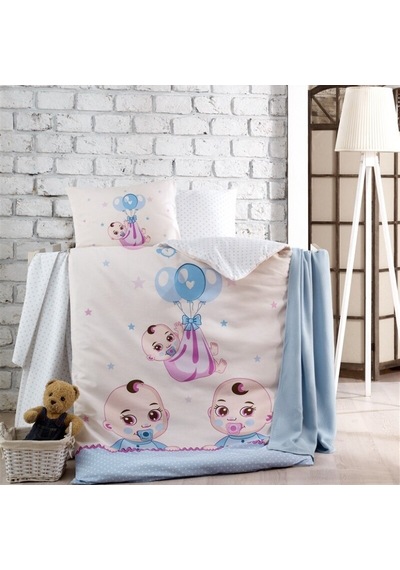Kristal Babies Blue Bebek Nevresim Takımı Pamuk