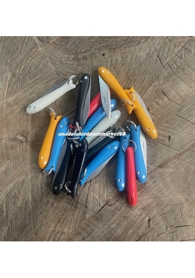 Dmr Çelik Balık Model Mini Çakı Anahtarlık Çakı Mini Cep Çakısı El Yapımı 5cm 15adet Mini Anahtarlık Karışık