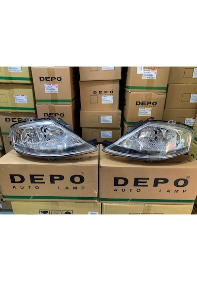 Cıtroen C3 2002-2009 Arası Depo Marka Sağ Ve Sol Far Takım Motorlu 620685 / 620885