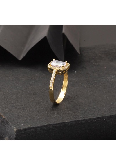 14 Ayar Altın Baget Taşlı Yüzük YZCAY14K22248