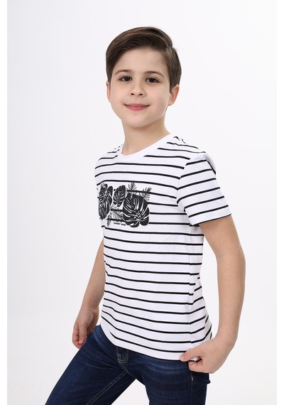 Toontoy Kids Toontoy Erkek Çocuk Baskılı Bisiklet Yaka Kısa Kollu Çizgili Tişört Lacivert Toontoy Kids Toontoy Erkek Çocuk Baskılı Bisiklet Yaka Kısa Kollu Çizgili Tişört Lacivert