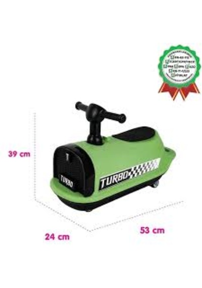 Babycim Ilk Arabam Turbo Bingit Işıklı Ve Müzikli Çocuk Arabası 1-3 Yaş Yeşil
