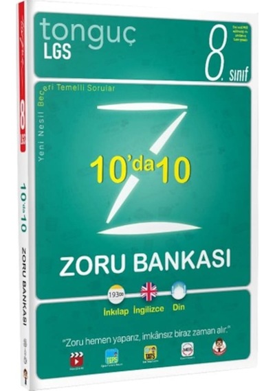Tonguç Akademi 8. Sınıf 10'Da 10 Zoru Bankası