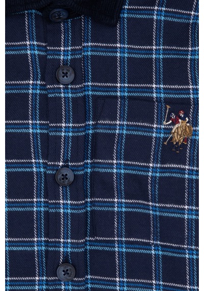 U.s. Polo Assn. Erkek Çocuk İndigo Gömlek Desenli 50316674-vr028 İndigo