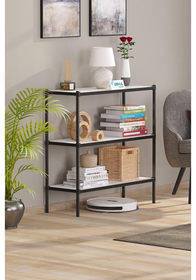 80x30 Ayarlanabilir Raflı Çok Amaçlı Üç Katlı Sehpa Mutfak Organizer Dresuar Kitaplık Raf Konsol Siyah 80x30 Ayarlanabilir Raflı Çok Amaçlı Üç Katlı Sehpa Mutfak Organizer Dresuar Kitaplık Raf Konsol Siyah