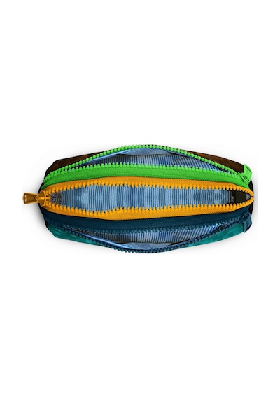 Coral High Erkek Çocuk Siyah Yeşil Kahverengi Craft Desenli Üç Gözlü Okul Kalem Çantası 31016 Çok Renkli