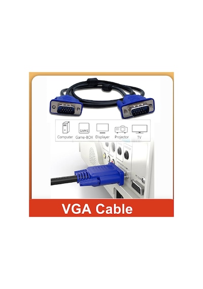 3071 1.5M Vga To Vga Monitör Ekran Uzatma Ekleme Kablosu 15 Pin