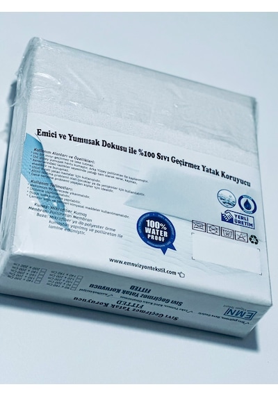 Emnvizyontekstil-%100 Sıvı Geçirmez 100x200 Cm Yatak Alezi-fitted