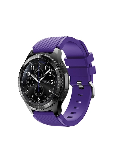 Huawei Watch Gt 2 Sport Uyumlu Klasik Çizgi Desenli 22mm Silikon Kordon