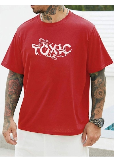 Altamira Unisex Toxic Baskılı Oversize T-shirt 001