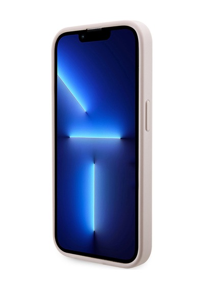 Apple Uyumlu iPhone 14 Pro Max Kılıf Guess Lisanslı Magsafe Şarj Özellikli 4g Şerit Tasarımlı Printed Kapak Pembe