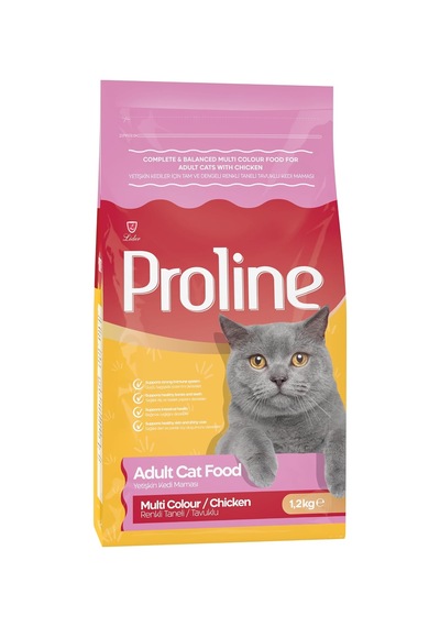 Tr Line Renkli Taneli Tavuklu Yetişkin Kedi Maması 1.2 Kg