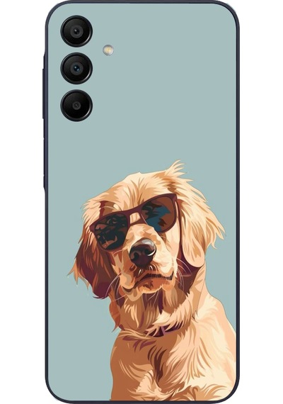 Samsung Galaxy A15 Uyumlu Karizmatik Köpek Baskılı Silikon Kılıf Renkli