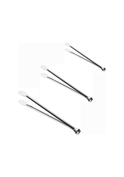 Klasik Metal Mangal Maşası 36 Cm-32 Cm-27 Cm Uzun-kısa Boy Çelik Yemek Barbekü Izgara Kömür Köz 3'lü Set