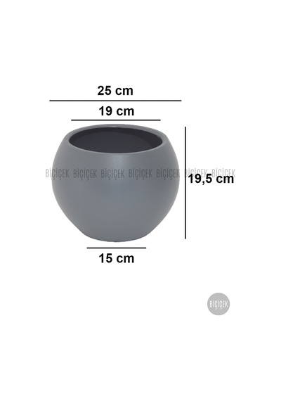 Biçiçek Küre Saksı 25 Cm Antresi̇t