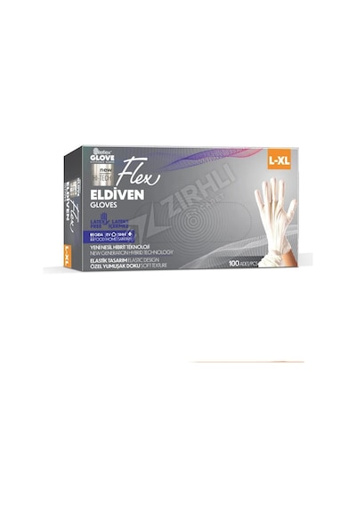 Flex Pudrasız Eldiven L-xl Boy 100'lü Krem
