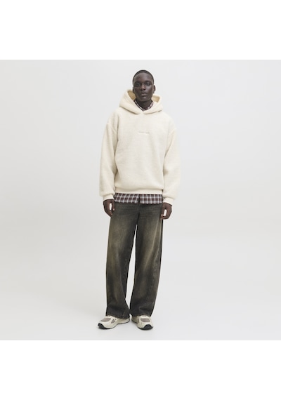 Jack & Jones Erkek Nakii Detayli Loose Fit Hoodie - Norrebro - 12293535 Çok Renkli