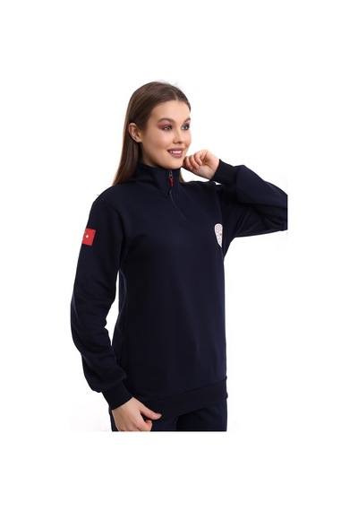 Paramedik Sweatshırt Kışlık Balıkçı Yaka Lacivert-7348