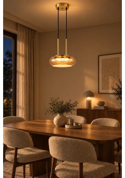 Led Sarkıt Avize Modern Avize Gold Detaylı Mutfak Adası Yemek Masası Salon Avizesi 18w 3 Renk Işık Siyah