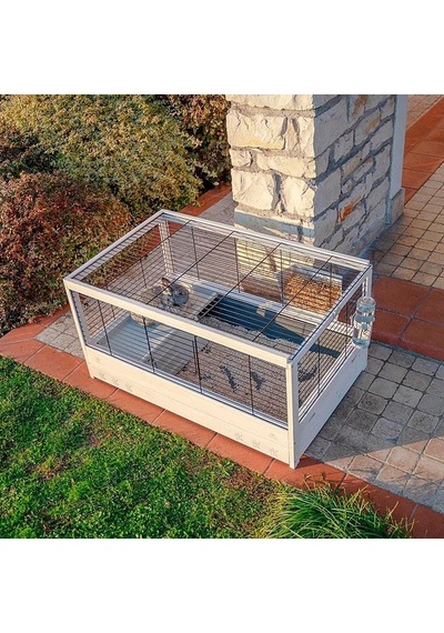 Ferplast Arena 100 Ahşap Tavşan Kafesi 100x62,5x51cm