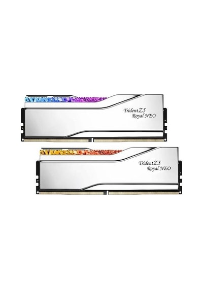 Gskıll 48gb 2x 24gb Ddr5 8000mhz Cl40 Rgb Dual Kıt Pc Ram Trıdent Z5 Royal Sılver F5-8000j4048g24gx2-tr5ns