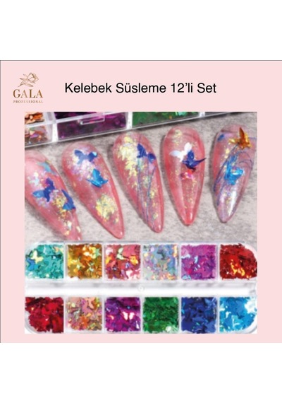 Gala Professional Kelebek Süsleme Seti 12'li