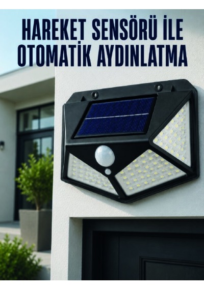 Lexroo Hareket Sensörlü Güneş Enerjili Duvar Lambası Dış Mekan İç
