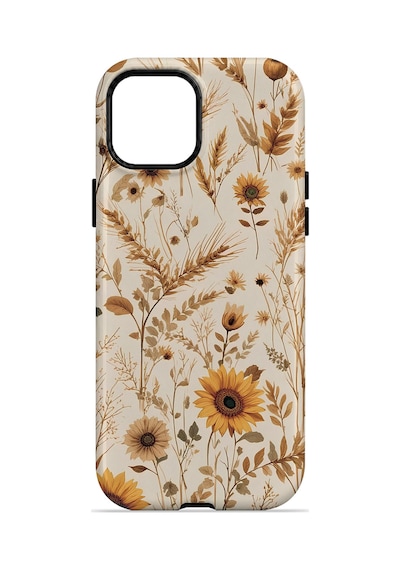 Velvoria Valestra Sepya Kır Çiçeği Apple iPhone Uyumlu 15 Darbe Korumalı Kılıf Valestra Select - Sepya Kır Çiçeği
