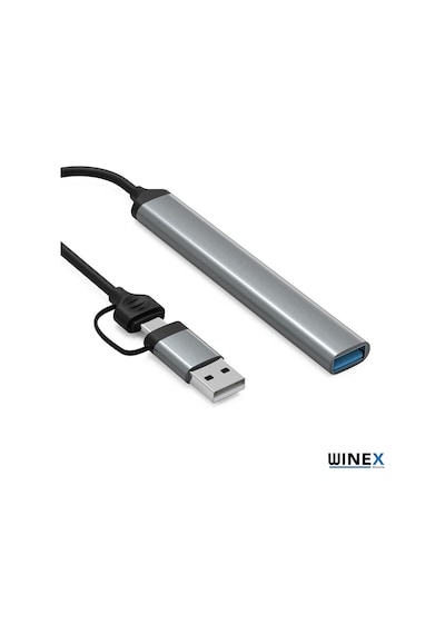 Aırsky Winex 5in1 UsbA Type-C To UsbA 3.01, TF, SD Çoklayıcı Hub Adaptör