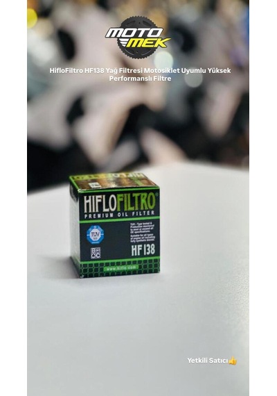 Hiflofiltro Hf138 Yağ Filtresi Motosiklet Uyumlu Yüksek Performanslı Filtre