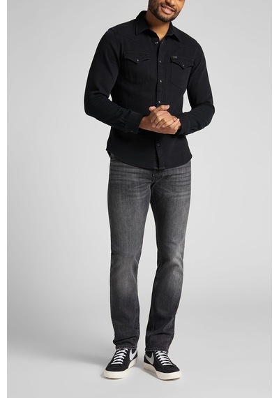 Lee Daren Straight Fit Normal Bel Denim Esnek Jean Kot Pantolon L707PYCB Koyu Gri