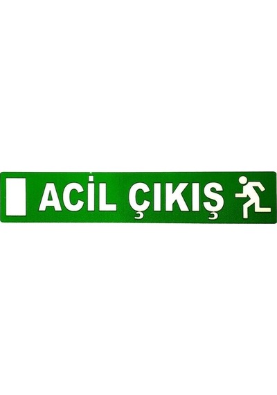 Acıl Çıkış Sticker Lümen Özellikli Fosforlu Karanlıkda Görünme Özelliğine Sahip