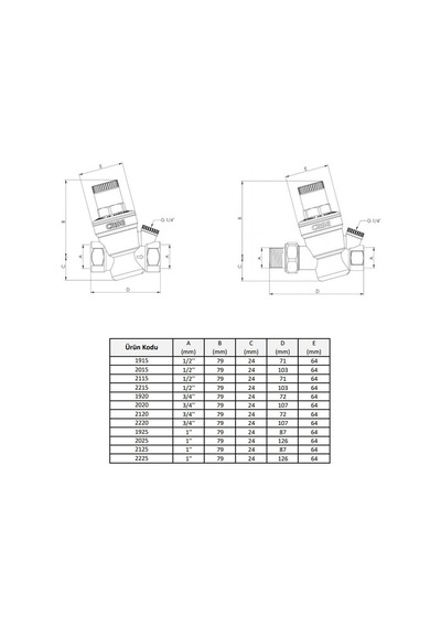 Case Dk Su Basınç Düş. 3/4'' (1920 Maks.16 Bar)