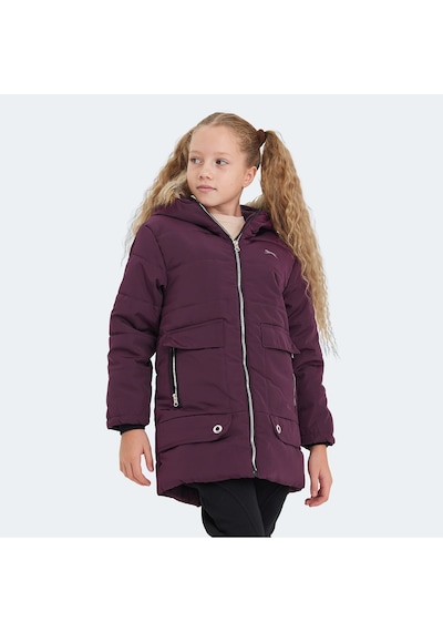 Slazenger CAMELIA Çocuk Kapüşonlu Mor Mont & Kaban